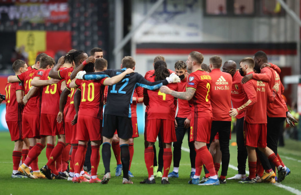 Match de l'euro de football Belgique vs Danemark L